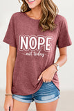 Casual Letter Print O Neck T-Shirts(8 Colors)