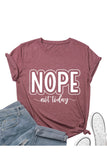 Casual Letter Print O Neck T-Shirts(8 Colors)