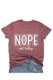 Casual Letter Print O Neck T-Shirts(8 Colors)