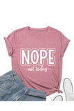 Casual Letter Print O Neck T-Shirts(8 Colors)