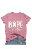 Casual Letter Print O Neck T-Shirts(8 Colors)