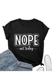 Casual Letter Print O Neck T-Shirts(8 Colors)