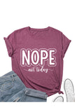 Casual Letter Print O Neck T-Shirts(8 Colors)