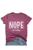 Casual Letter Print O Neck T-Shirts(8 Colors)