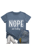 Casual Letter Print O Neck T-Shirts(8 Colors)