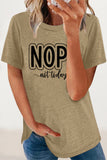 Casual Letter Print O Neck T-Shirts(8 Colors)