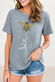 Casual Animal Letter Print Patchwork O Neck T-Shirts(8 Colors)