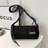 Casual Simplicity Solid Zipper Bags(4 Colors)