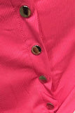 Elegant Solid Bandage Buckle O Neck Short Sleeve Two Pieces(4 Colors)