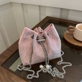 Celebrities Elegant Solid Pearl Rhinestone Bags(3 Colors)