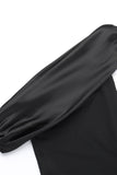Sexy Formal Solid Mesh Oblique Collar Evening Dresses