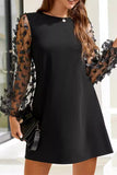 Elegant Solid Butterfly O Neck Long Sleeve Dresses