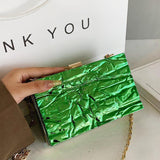 Casual Daily Solid Color Chains Bags)5 Colors)