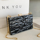 Casual Daily Solid Color Chains Bags)5 Colors)