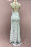 Sexy Solid Color Lace Backless Patchwork V Neck Evening Dresses