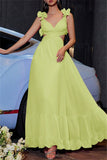 Sexy Casual Solid Color Backless Cross Straps V Neck Long Dresses(7 Colors)
