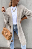 Casual Daily Solid Color Weave Cardigan Collar Cardigans(3 Colors)