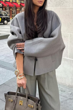 Casual Street Solid Color Buttons V Neck Cardigans