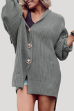 Casual Daily Pocket Buttons Weave Turndown Collar Outerwear(7 Colors)