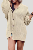 Casual Daily Pocket Buttons Weave Turndown Collar Outerwear(7 Colors)