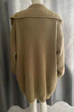 Casual Daily Pocket Buttons Weave Turndown Collar Outerwear(7 Colors)