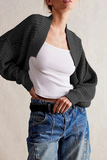 Casual Daily Weave Cardigan Collar Outerwear(4 Colors)