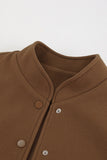 Casual Street Pocket Buttons Gross Square Neck Outerwear