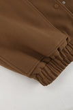 Casual Street Pocket Buttons Gross Square Neck Outerwear