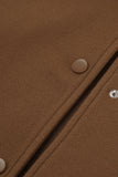 Casual Street Pocket Buttons Gross Square Neck Outerwear