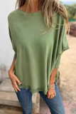 Casual Stringy Selvedge O Neck Sweaters(8 Colors)