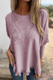 Casual Stringy Selvedge O Neck Sweaters(8 Colors)