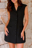 Sexy Pocket Buckle Wrapped Skirt Dresses(4 Colors)