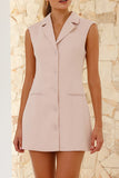 Sexy Pocket Buckle Wrapped Skirt Dresses(4 Colors)