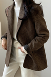 Casual Pocket Buttons Turn-back Collar Outerwear