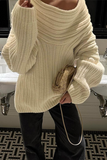 Casual Street Potholes Off Shoulder Sweaters(5 Colors)
