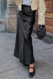 Elegant Patchwork Zipper Regular High Waist Bottoms