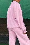 Casual Street Pocket Buttons Turndown Collar Long Sleeve Two Pieces
