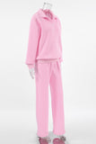 Casual Street Pocket Buttons Turndown Collar Long Sleeve Two Pieces