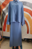 Daily Elegant Buttons Turndown Collar Long Sleeve Two Pieces