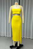 Sexy Ruched Square Neck Sleeveless Two Pieces