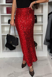 Elegant Sequins Regular High Waist Bottoms(3 Colors)