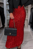Elegant Sequins Regular High Waist Bottoms(3 Colors)