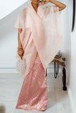 Casual Patchwork See-Through V Neck T-Shirts(3 Colors)