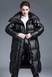 Casual Pocket Zipper White duck down Turndown Collar Outerwear(Down content 86%~90%)
