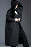 Casual Pocket Patchwork White duck down Hooded Outerwear(Down content 86%~90%)
