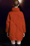 Casual Pocket Patchwork White duck down Turndown Collar Outerwear(Down content 86%~90%)(3 Colors)