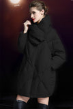 Casual Pocket Patchwork White duck down Turndown Collar Outerwear(Down content 86%~90%)(3 Colors)