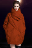 Casual Pocket Patchwork White duck down Turndown Collar Outerwear(Down content 86%~90%)(3 Colors)