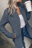 Florcoo Retro Pocketed Heather Grey Coat(3 Colors)