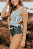 Florcoo Digital Printed One-Piece Swimsuit